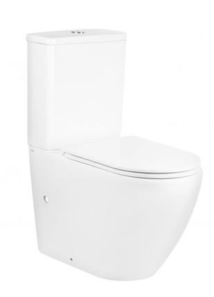 Унитаз-компакт qtap robin безободковый с сиденьем soft-close qt13222141arw