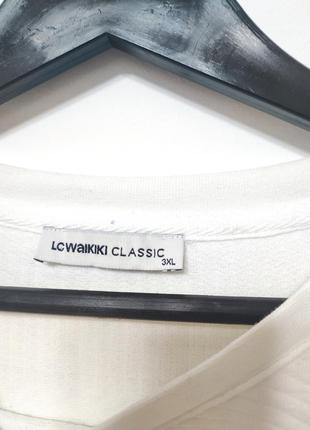 Джемпер толстовка реглан кофта біла пряма широка lc waikiki man, розмір 3xl2 фото