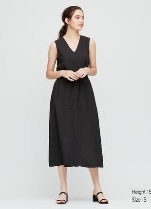 Лляна сукня -сарафан uniqlo