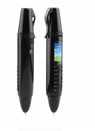 Ручка мобильный телефон портативный с камерой 0.08 mp и bluetooth ak 007 (чёрный)