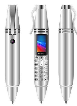 Ручка мобільний телефон портативний з камерою 0.08 mp і bluetooth ak 007 (сірий)