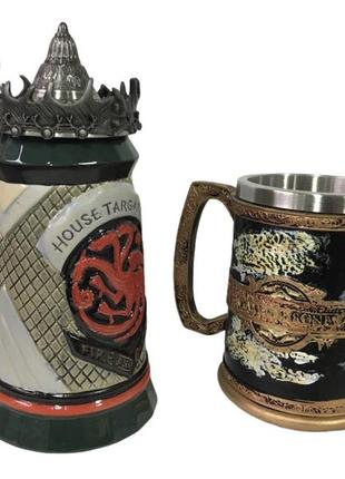 Подарунковий набір кухоль game of thrones house targaryen fire and blood гра престолів і сім королівств