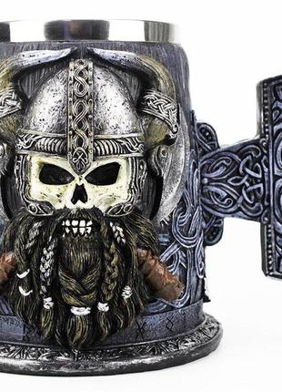 Кухоль чашка келих bikінг inury 3d молот тора нержавіюча сталь