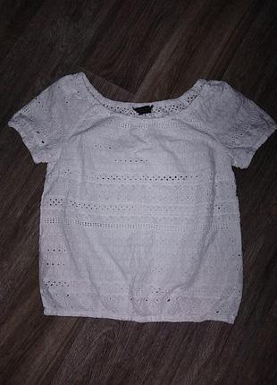 Жіноча біла футболка з прошви