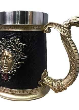 Кухоль чашка келих медуза горгона 3d нержавіюча сталь3 фото