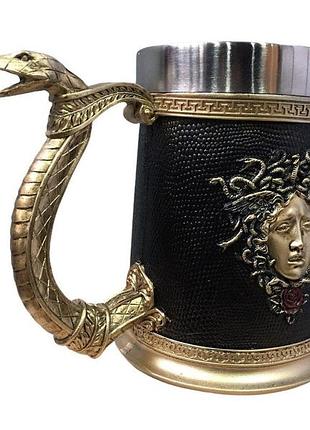 Кухоль чашка келих медуза горгона 3d нержавіюча сталь9 фото