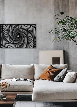 Интерьерная картина на стену, декор в комнату "колооборот - абстракция", стиль минимализм 25x18 см5 фото