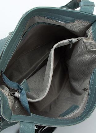 Жіноча велика шкіряна сумка alex rai сумка світло-зелена жіноча сумочка через плече з довгою ручкою5 фото