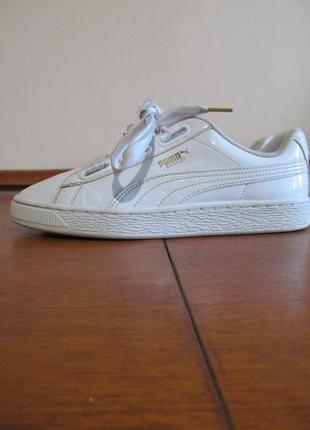 Кроссовки пума баскет Puma basket белые