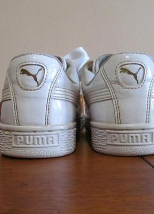 Кроссовки пума баскет Puma basket белые4 фото