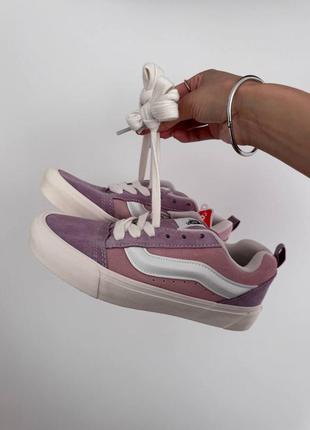 Кеды женские в стиле vans knu platform pink / lilac premium