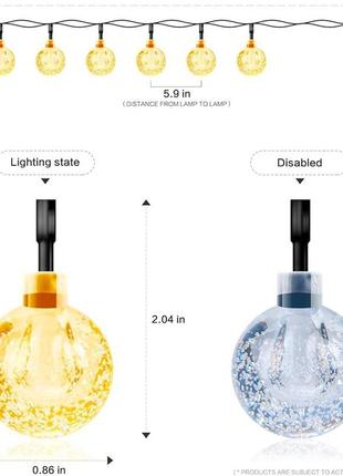 Солнечные зонтичные гирлянди poocci