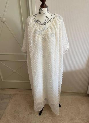 Hm, zara платье, сукня стильное белое длинное свободное