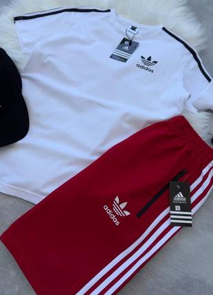 Набор adidas: футболка-шорты-кепка-носочки 2 пары на лето приятная и легкая ткань