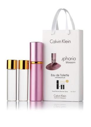Мини парфюм 3*15 мл calvin klein euphoria blossom мини парфюм с запасками 3 шт в коробке на подарок