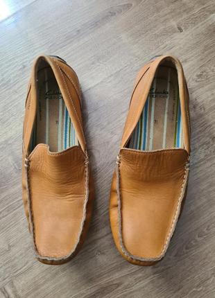 Шкіряні мокасини clarks - на 42, 42,5