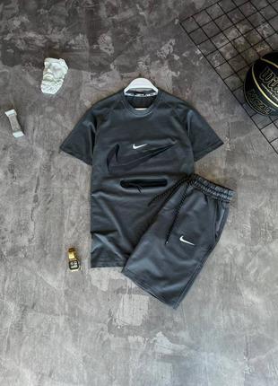 Летний мужской спортивный костюм комплект nike футболка и шорты