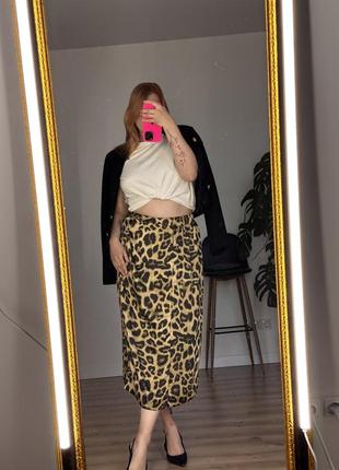 Трендовая юбка леопард3 фото