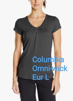 Жіноча футболка columbia omni-wick легка спортивна футболка