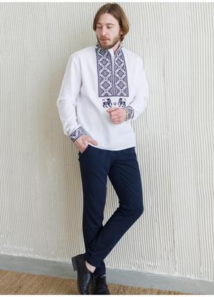 Вышиванка мужская с трезубом и львами