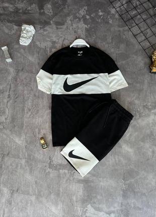 Летний мужской спортивный костюм футболка и шорты nike