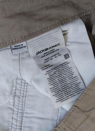 Нові чоловічі світлі бежеві хлопкові натуральні брюки каро jack&jones розмір 507 фото