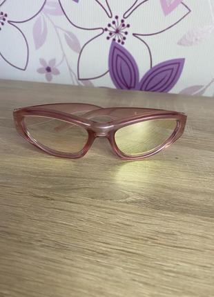 Рожеві зеркальні окуляри y2k2 фото