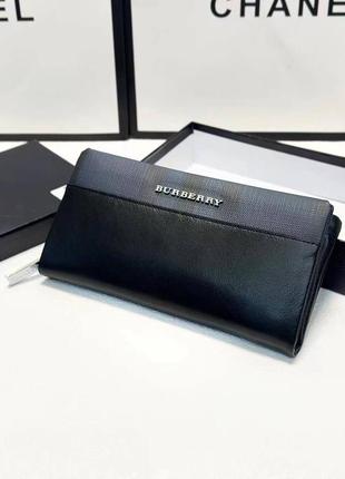 Гаманець - клатч burberry чорний на подарунок чоловічий / жіночий