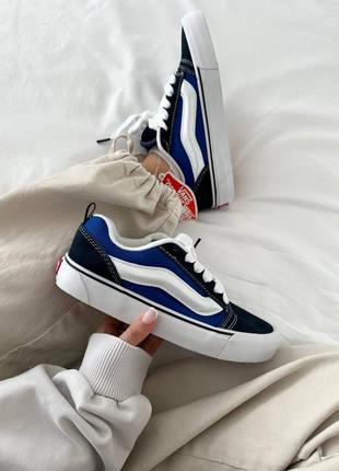 Кеды женские в стиле vans knu old skool navy blue premium5 фото