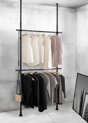 Телескопічна гардеробна система wenko herkules basic black