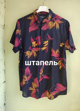 Оригинальная рубашка от бренда cedar wood state (индия) застежка на мужскую сторону