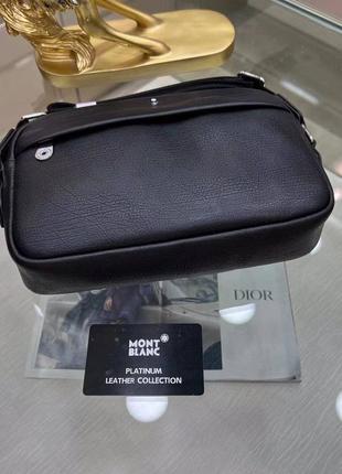 Мужская сумка montblanc черная кросс боди