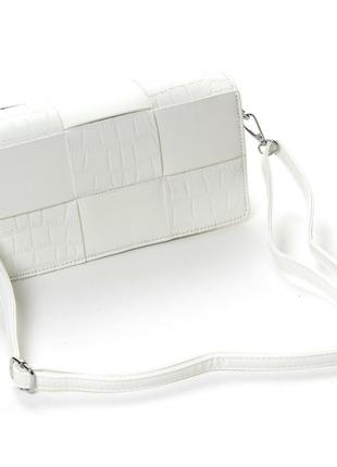 Жіноча сумка біла fashion маленька жіноча сумка-клатч штучної шкіри сумка на кожен день3 фото