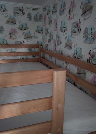 Двоповерхове деревяне ліжко, ліжко - горище, спальне місце 90×200