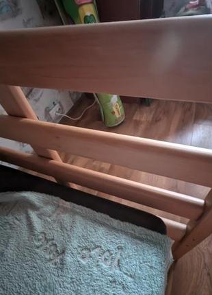 Двоповерхове деревяне ліжко, ліжко - горище, спальне місце 90×200