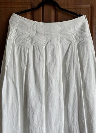 Трендовая белая макси юбка 100% лен marc o polo zara cos Spooner dutti4 фото