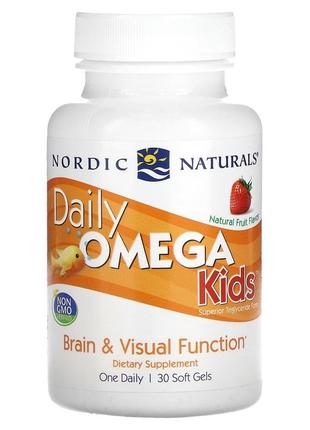 Омега для дітей nordic naturals daily omega kids фруктовий смак 30 жувальних капсул
