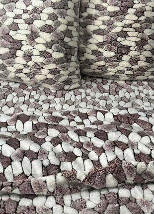 Плюшевое постельное белье евро