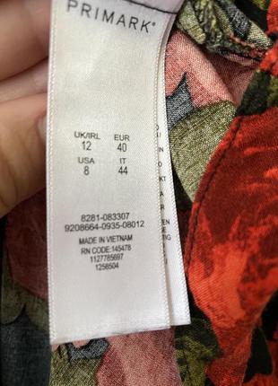 Віскозна сукня від primark. неймовірно красива сукня з трояндами. гудзики до талії. тканина як у сорочки, дуже добре прасується.йде без пояса.10 фото