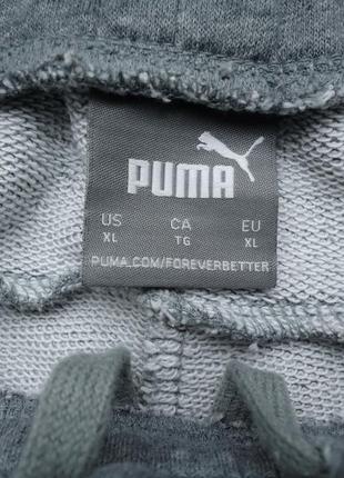 Штаны спортивные  puma cotton 2022 серые оригинал (xl)4 фото