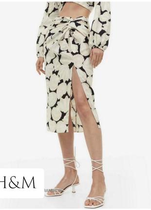 Спідниця жіноча льон коттон h&m