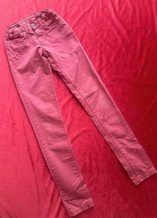 Детские бордовые джинсы скинни