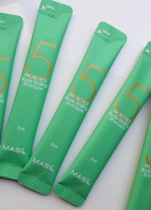 Глубокоочищающий шампунь с пробиотиками masil 5 probiotics