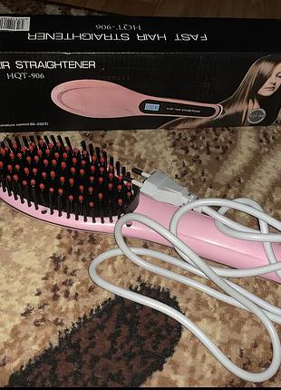 Електричний гребінець-випрямляч fast hair straightener hqt-906