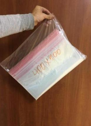 Пакети із замком zip-lock 400 мм х 400 мм в упаковці (100 шт)