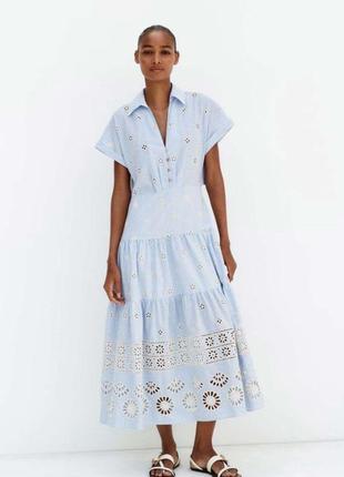 Сукня максі з вишивкою zara , вишите плаття., вишивка вишиванка