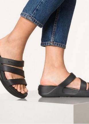 Crocs женские сланцы, шлепанцы на платформе w8, 38-39, 25 см оригинал