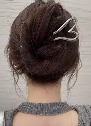 Шикарная двойная палочка для волос сердце ♥