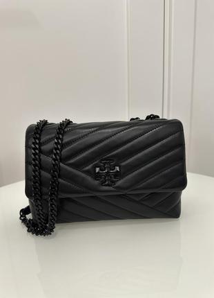Сумка брендова tory toes black kira small convertible leather shoulder bag
