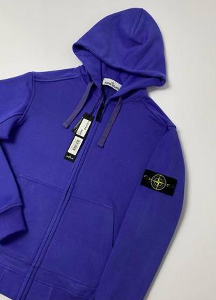 Свитшот stone island зепка соп худи сине-фиолетовый